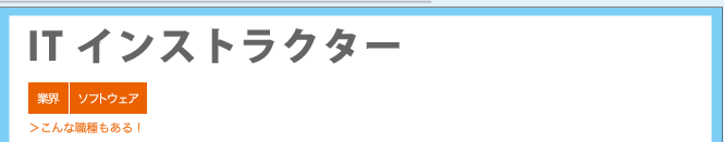 ITインストラクター ＞こんな職種もある！