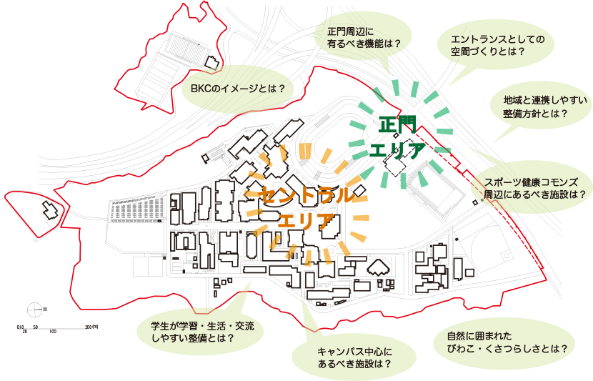 図1-8　びわこ・くさつキャンパスのリーディンクプロジェクトエリア