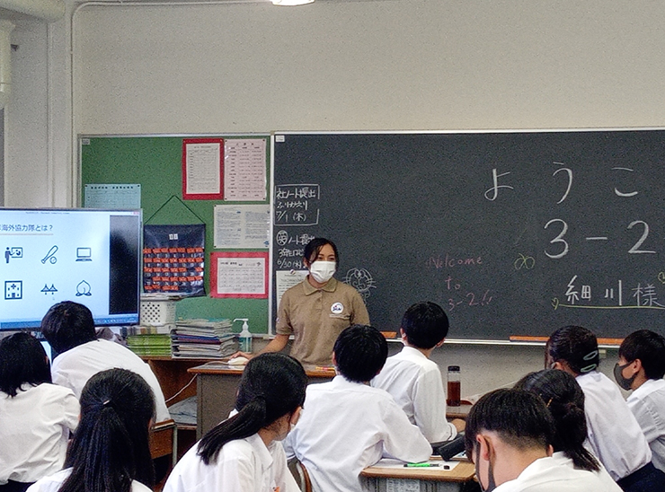 滋賀県の中学校でSGDsをテーマに講演  