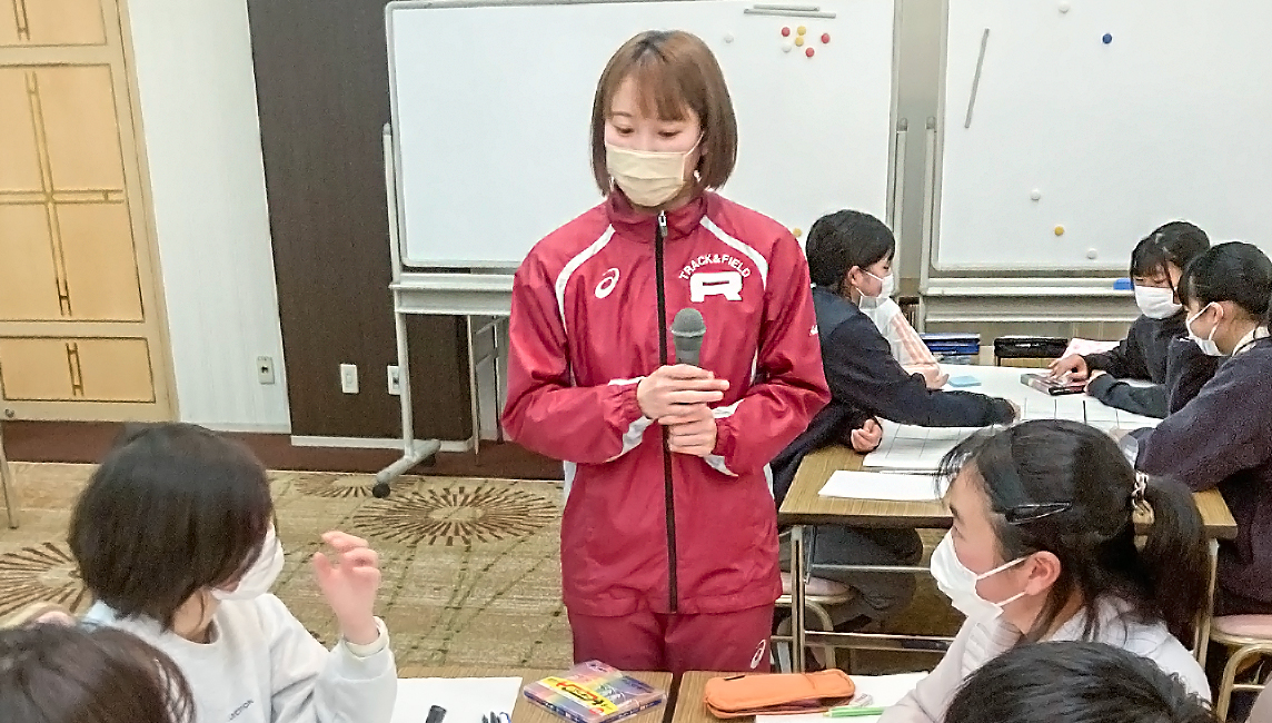 陸上競技部・壹岐あいこ選手が京都のジュニアアスリートに講演を実施