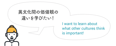 英語を使って、他学部の学生や回生の違う学生と議論したい。
