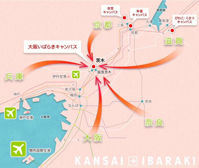 大阪いばらきキャンパス 地図