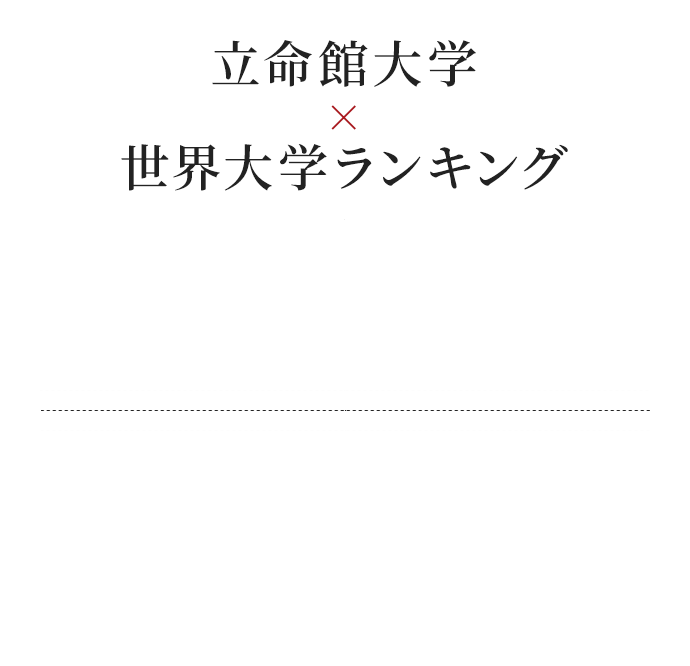 立命館大学 × 世界大学ランキング