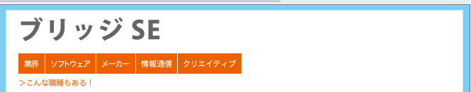 ブリッジSE ＞こんな職種もある！