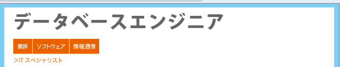 データベースエンジニア ＞ITスペシャリスト