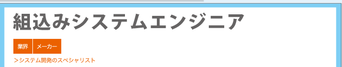 組込みシステムエンジニア ＞システム開発のスペシャリスト