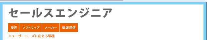 セールスエンジニア ＞ユーザーニーズに応える職種