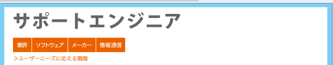 サポートエンジニア ＞ユーザーニーズに応える職種