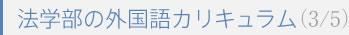 法学部の外国語カリキュラム