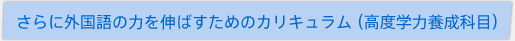 さらに外国語の力を伸ばすためのカリキュラム（高度学力養成科目）