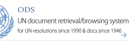 UN document retrieval/browsing system for UN resolutions since 1990 and documents since 1946