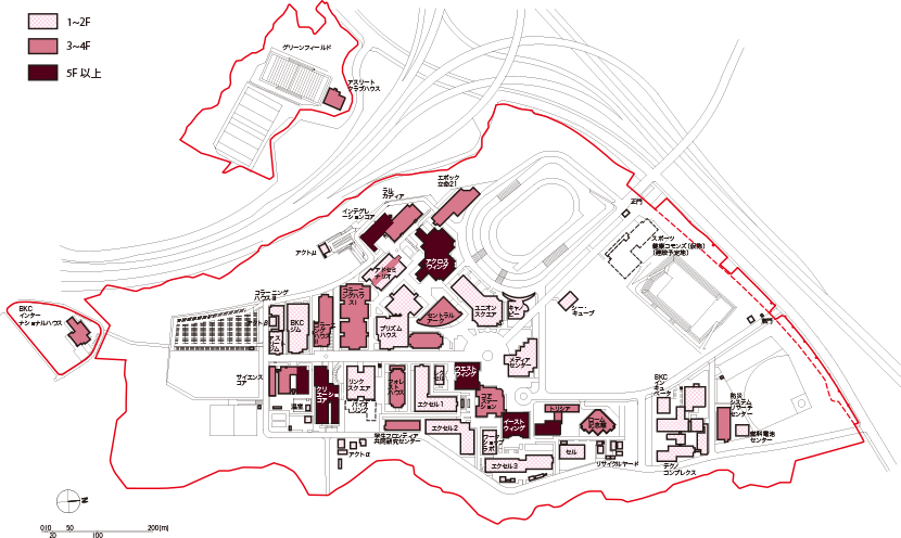 図3-9　既存建物における建物高さの状況（2015年4月時点の情報）