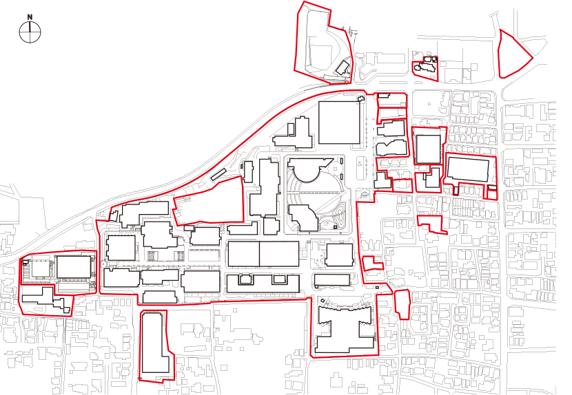 図2-7 衣笠キャンパス配置図