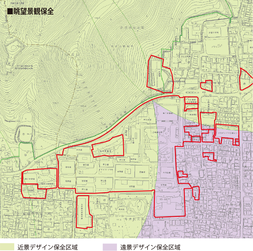 図3-10 京都市都市計画図(眺望景観保全)