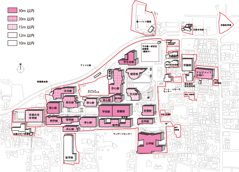 図3-12 既存建物における建物高さの状況(2015年4月時点の情報)