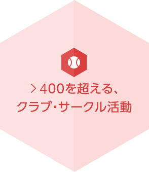 600を超える、クラブ・サークル活動