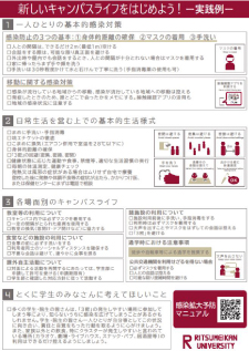 「新しいキャンパスライフをはじめよう―実践例―」啓発チラシ