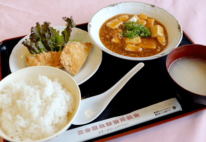 麻婆豆腐＆チキンしょうゆ揚げ