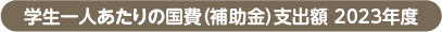 学生一人あたりの国費（補助金）支出額　2019年度