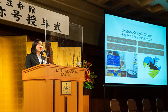 西村夏海さん（国際関係学部1回生）