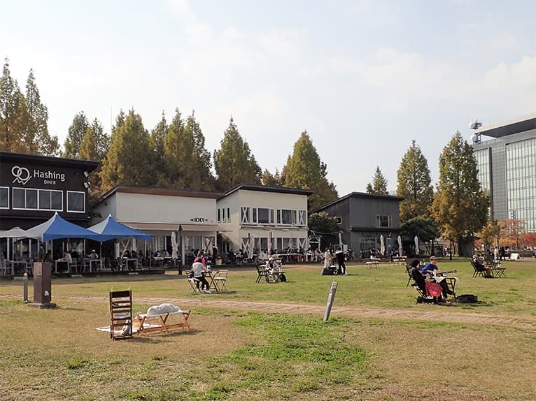琵琶湖岸に開設されたブックカフェ