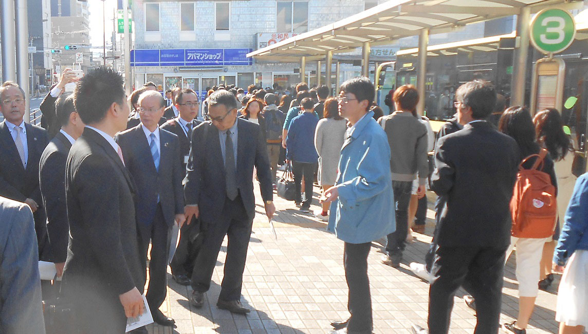 三日月知事、橋川市長による視察