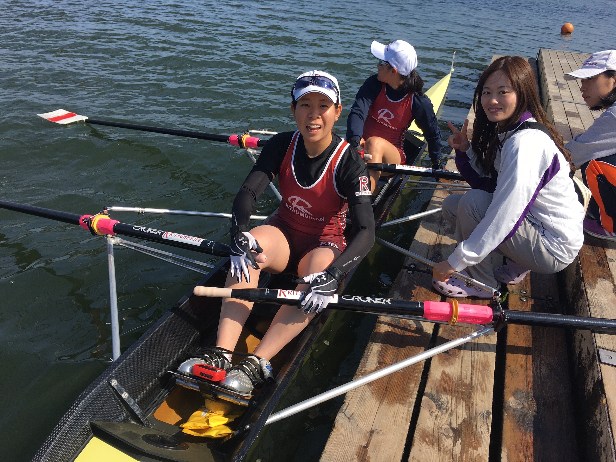 一般女子ダブルスカル5位の奥井選手・木戸選手