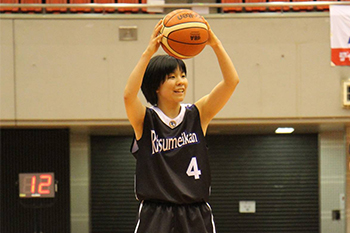 優秀選手賞に選ばれた坂本美樹選手（産業社会学部4回生）