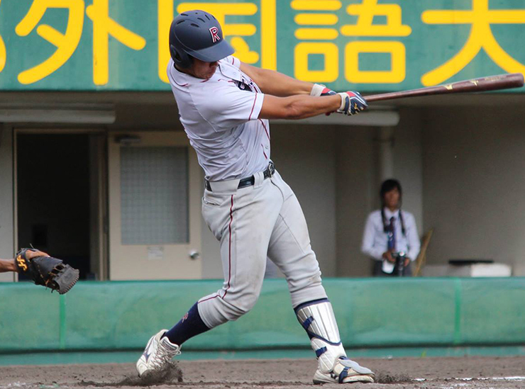 両日先制打を放った髙島勇弥選手（産業社会学部4回生）