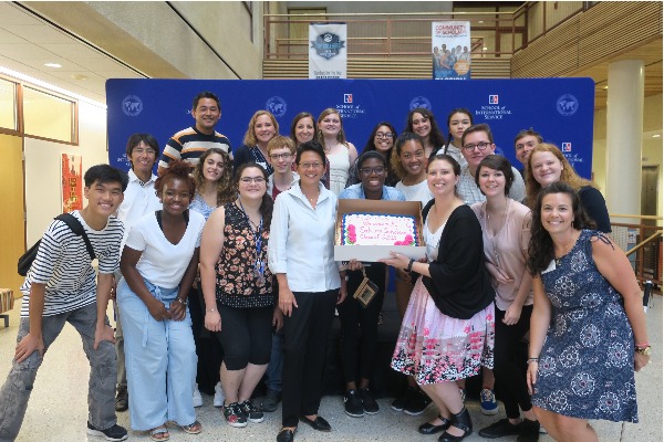 The inaugural cohort of the AU Home Students was welcomed  in the guidance session at AU