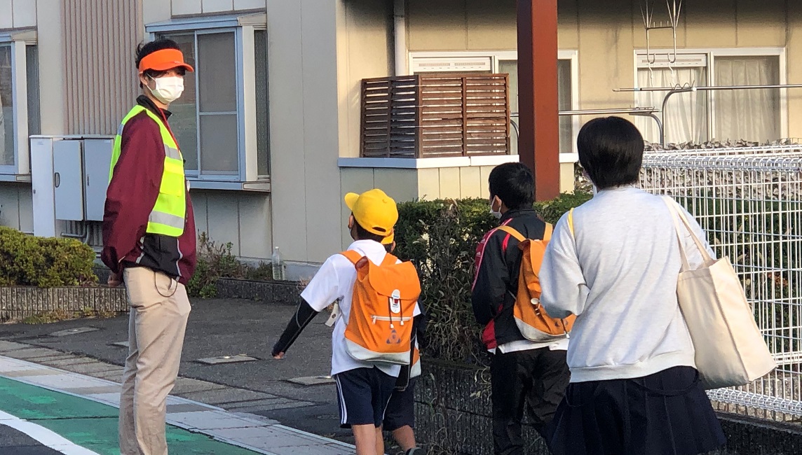 南笠東小学校スクールガード活動の様子