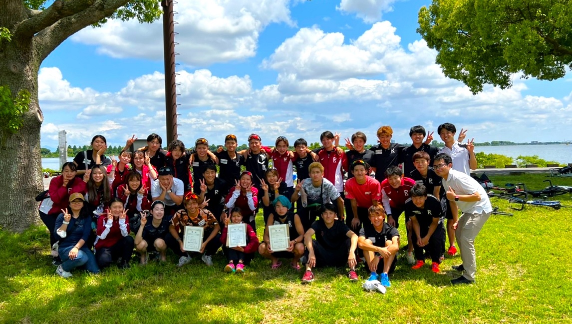 日本学生スプリングトライアスロン選手権で個人・女子団体で初優勝