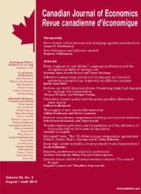 桃田朗先生が行った研究の成果が学術雑誌 Canadian Journal of Economicsに掲載されました
