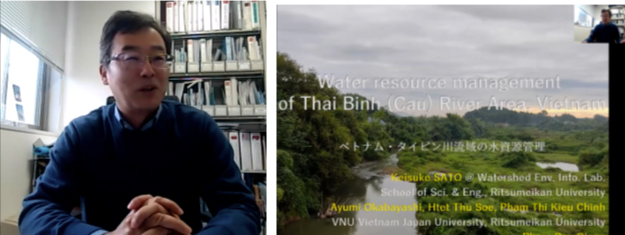 講演を行う佐藤圭輔准教授