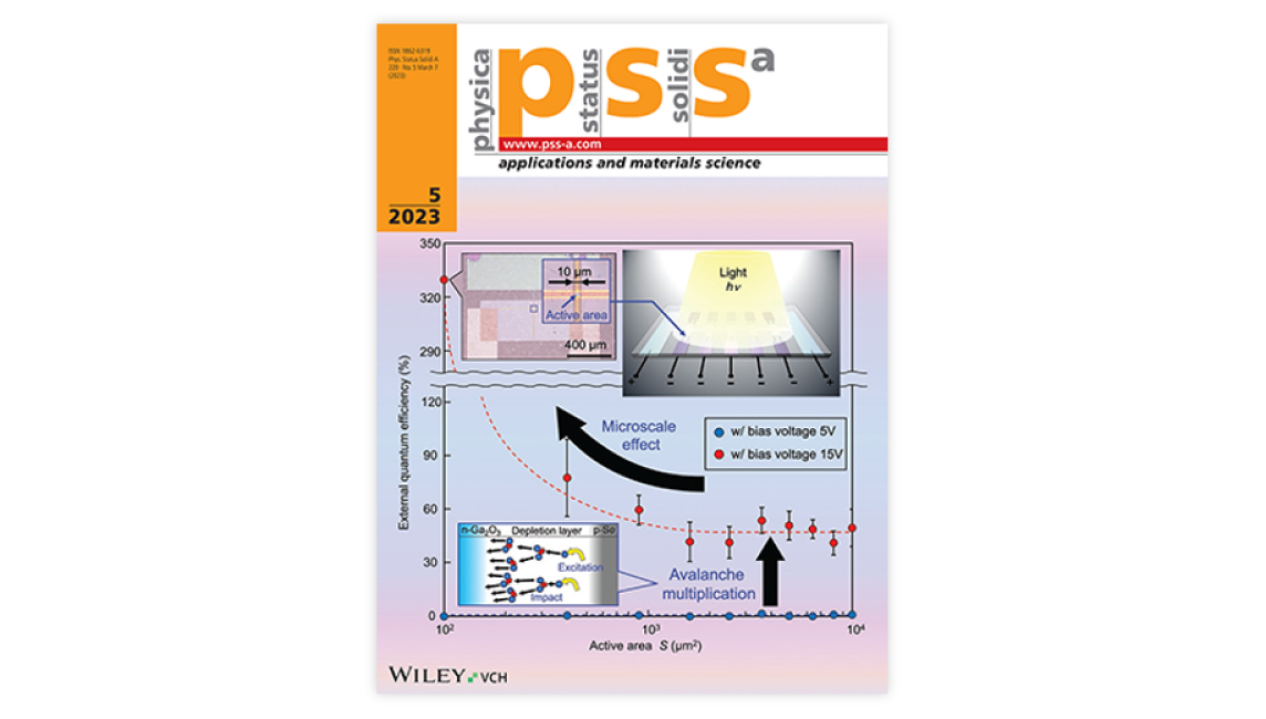 理工学研究科　足立悠輔さんの研究成果が国際学術誌「Physica Status Solidi(a)」に掲載され、論文掲載画像がFront Coverに選出