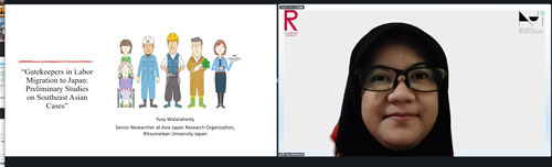 発表を行うDr. ユシ・ウィダラヘスティ