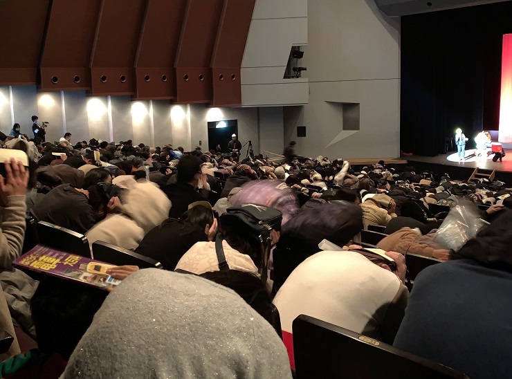 シェイクアウトを行う会場の様子