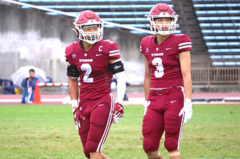 写真左：今田甚太郎選手（経済学部4回生）