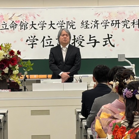 2025年度　修了式・学位授与⑤野村研究科長