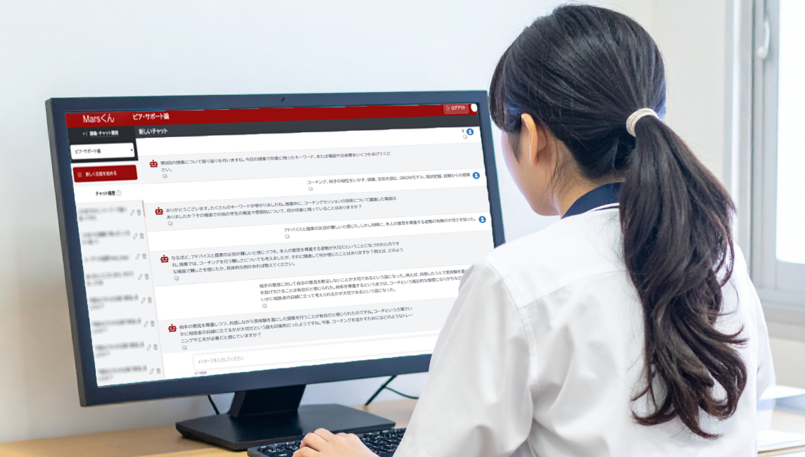 学生がアプリを使っている様子