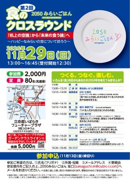 2050みらいごはん<br>第2回　食のクロスラウンド「机上の空論」から「未来の食う論へ」
