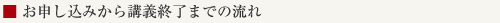 お申し込みから講義終了までの流れ