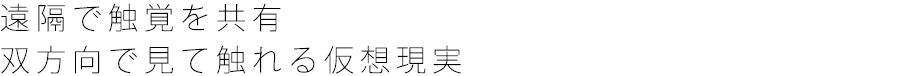 遠隔で触覚を共有 双方向で見て触れる仮想現実