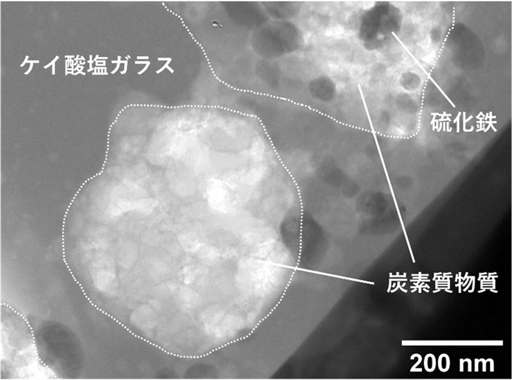 溶融物中の炭素質物