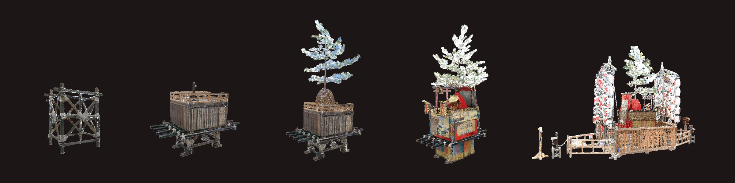The Yama-date (assembly of a Yama decorative float) of Hachiman-yama