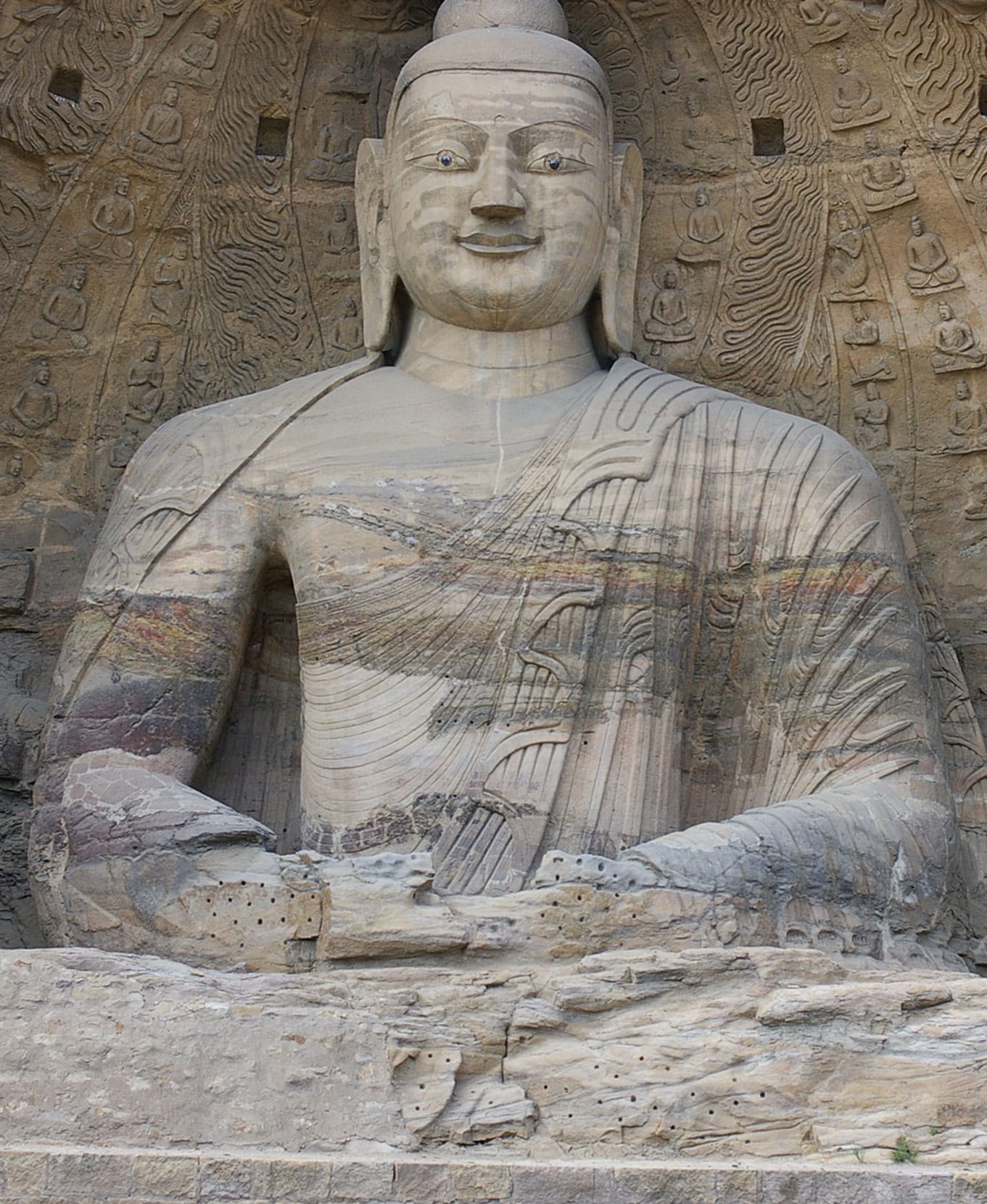 東南アジア仏教美術 石像 座仏 ボロブドゥール 古代ジャワ 仏像