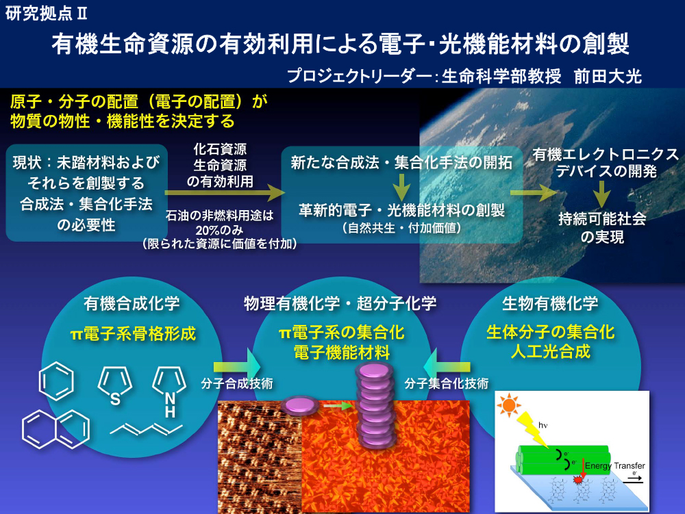 有機生命資源の有効利用による電子・光機能材料の創製