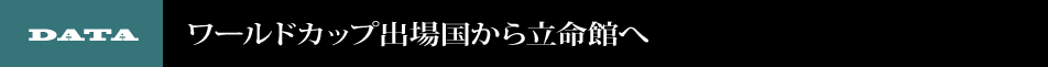 ワールドカップ出場国から立命館へ