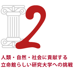 人類・自然・社会に貢献する立命館らしい研究大学への挑戦