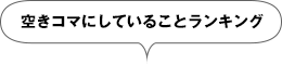 空きコマにしていることランキング